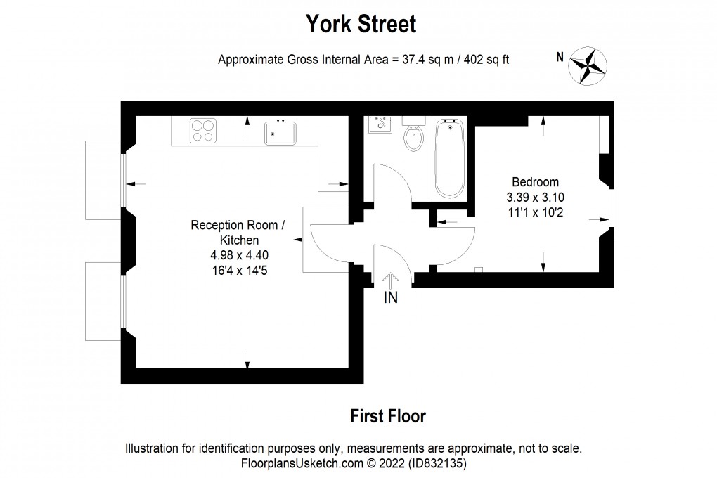 Floorplan for York Street, London