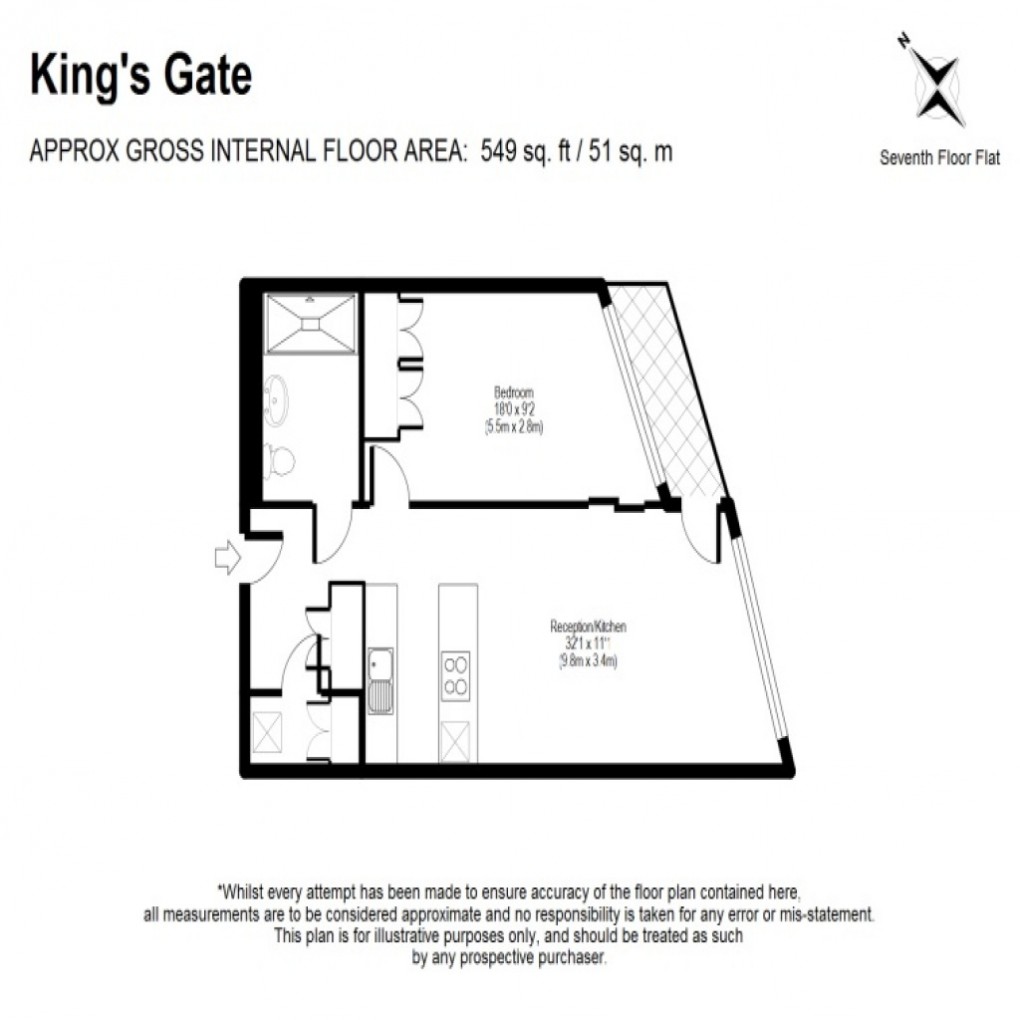 Floorplan for Kings Gate Walk, London