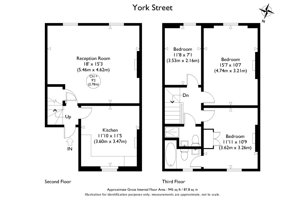 Floorplan for York Street, London