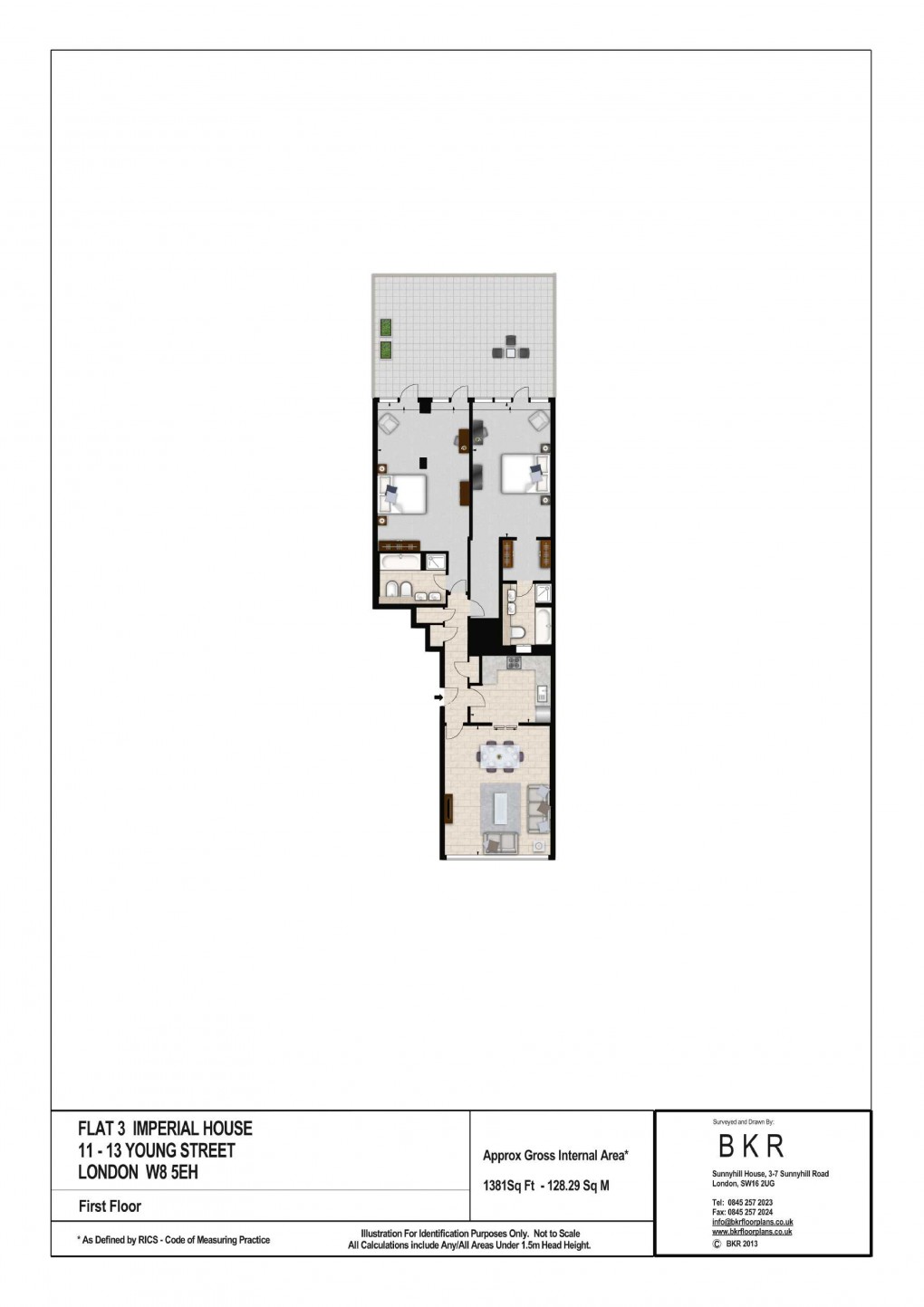 Floorplan for Young Street, Kensington, London