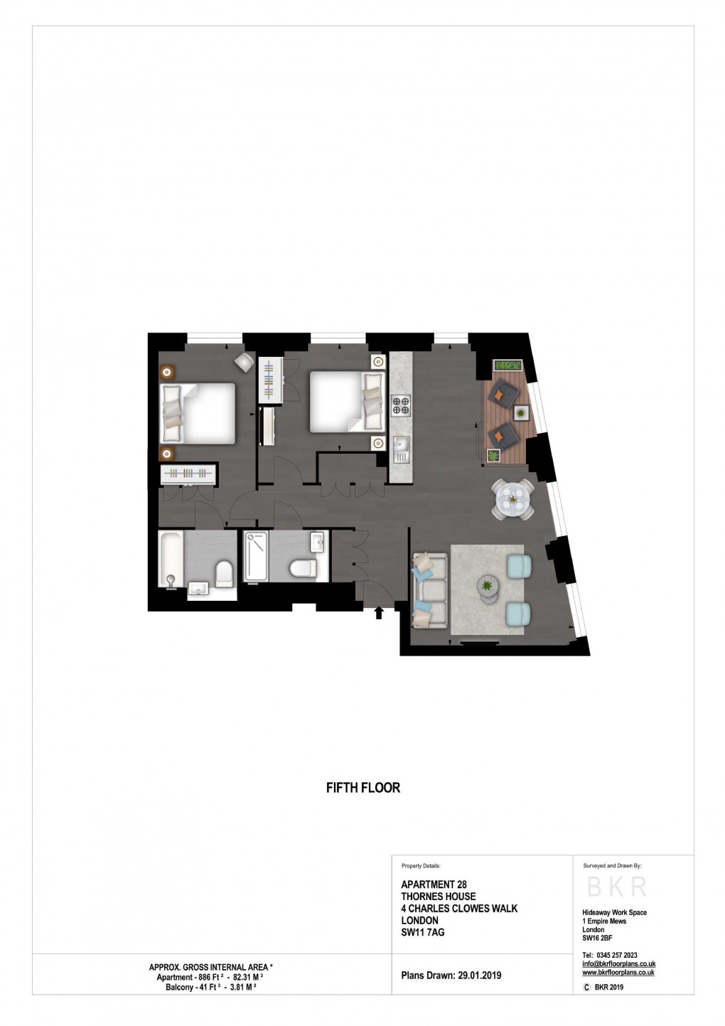 Floorplan for Battersea, London