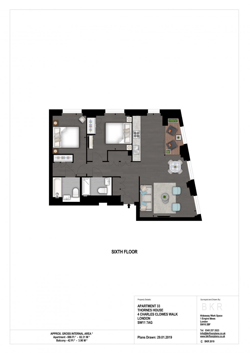 Floorplan for Battersea, London