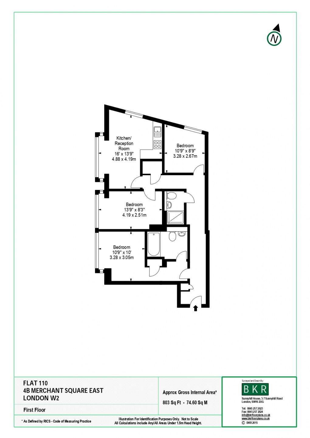 Floorplan for Paddington and Bayswater, London