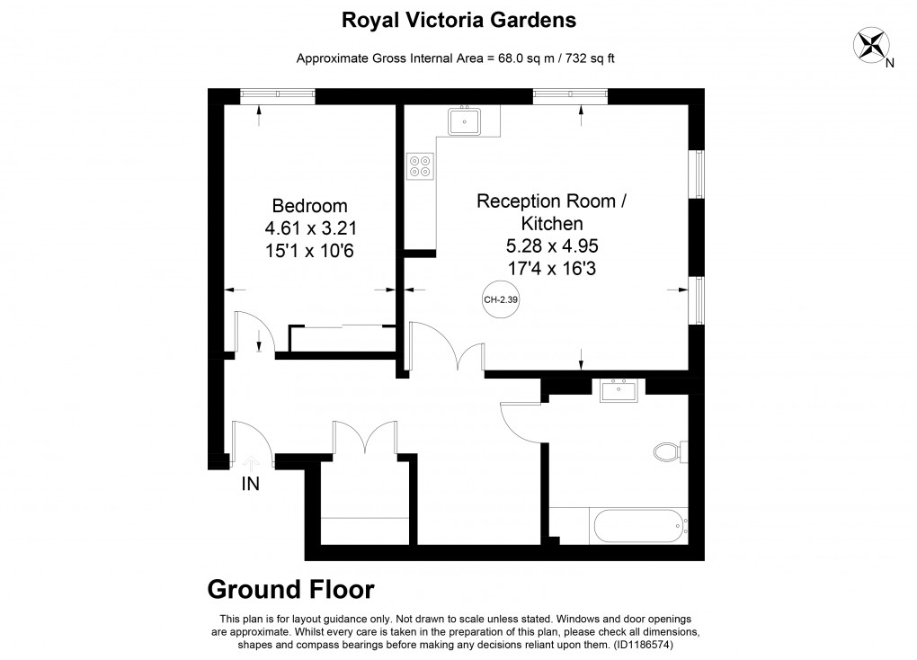 Floorplan for Whiting Way, Surrey Quays, London