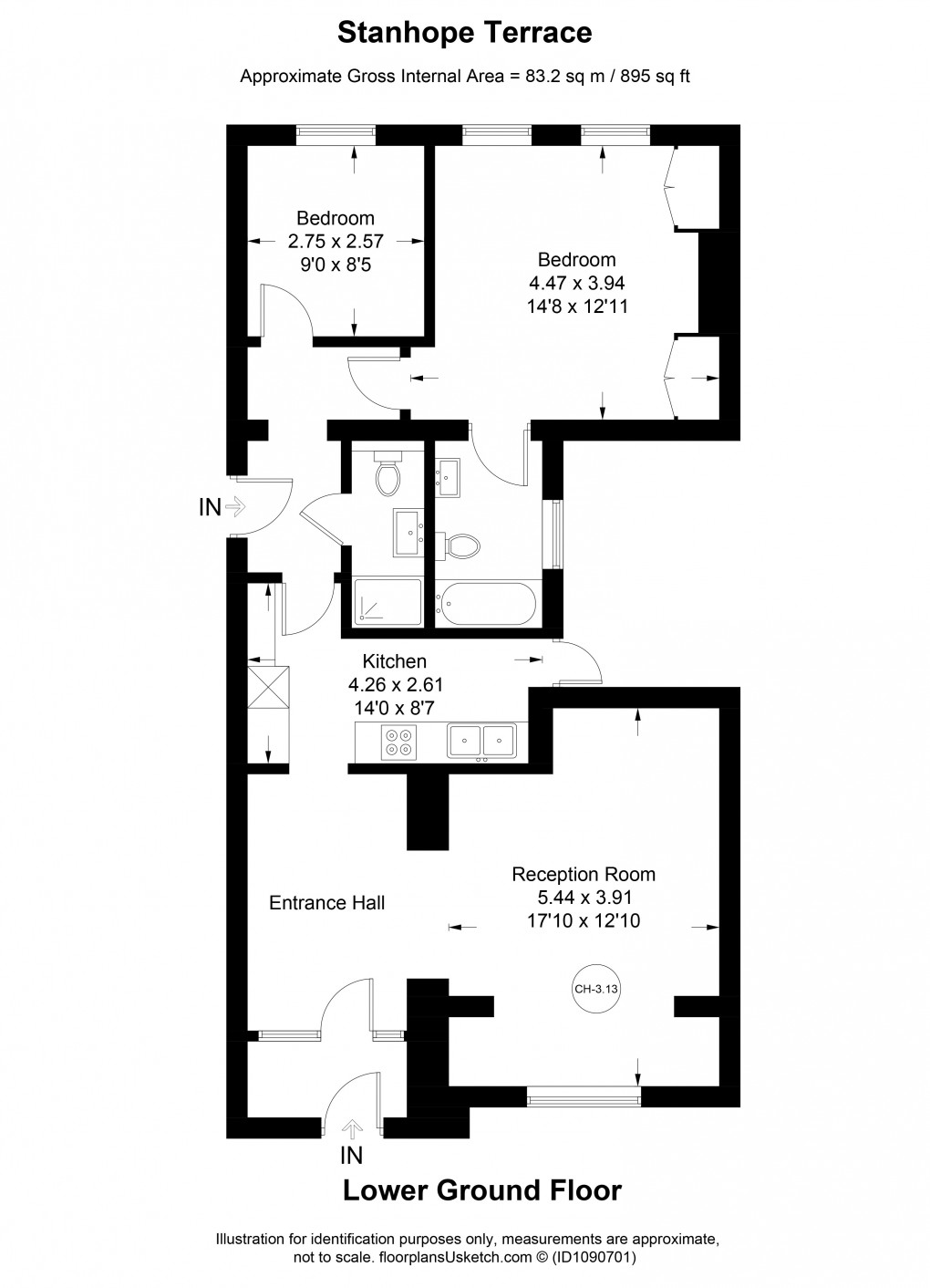Floorplan for Paddington, London