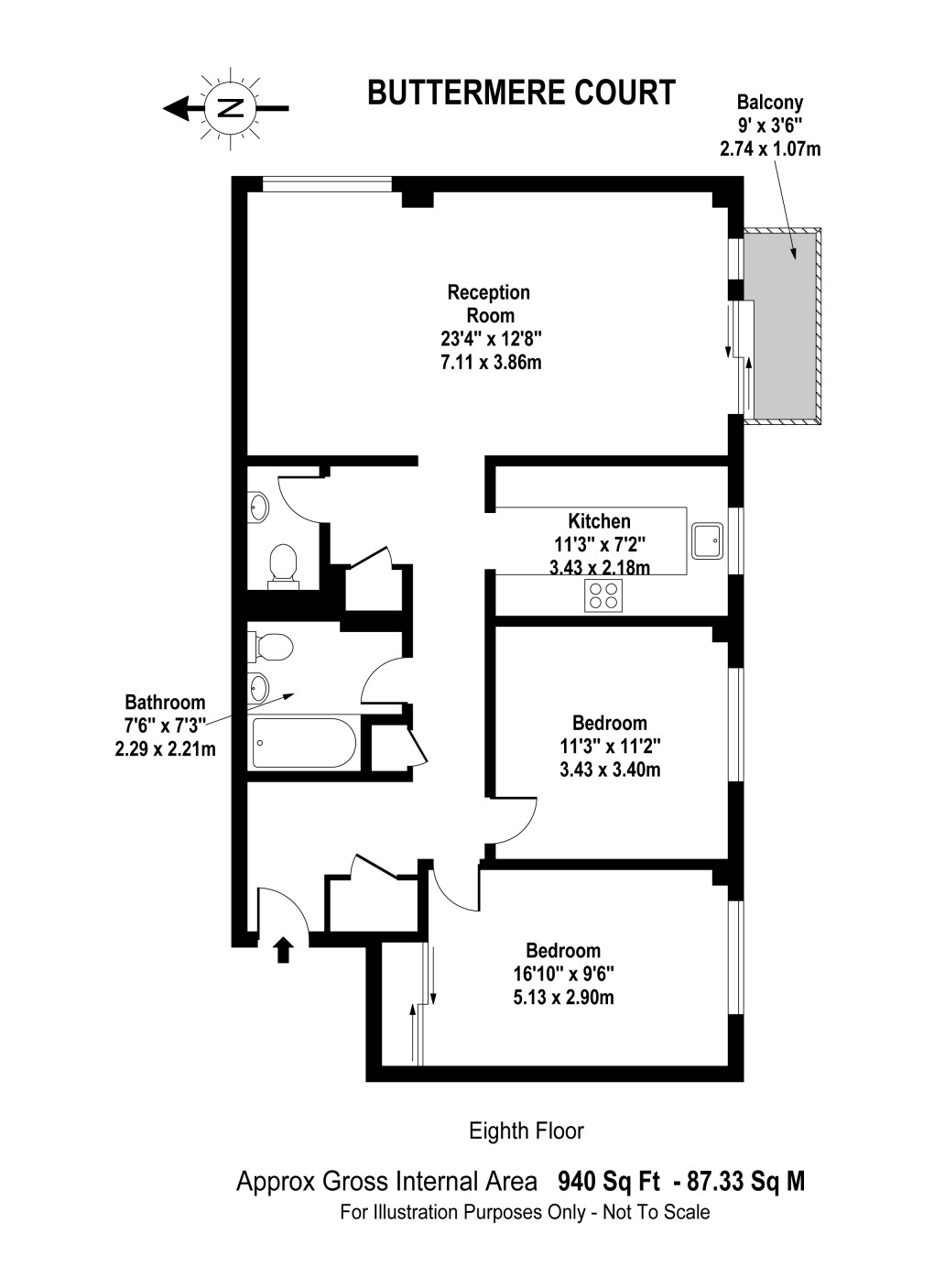 Floorplan for Boundary Road, St Johns Wood, London
