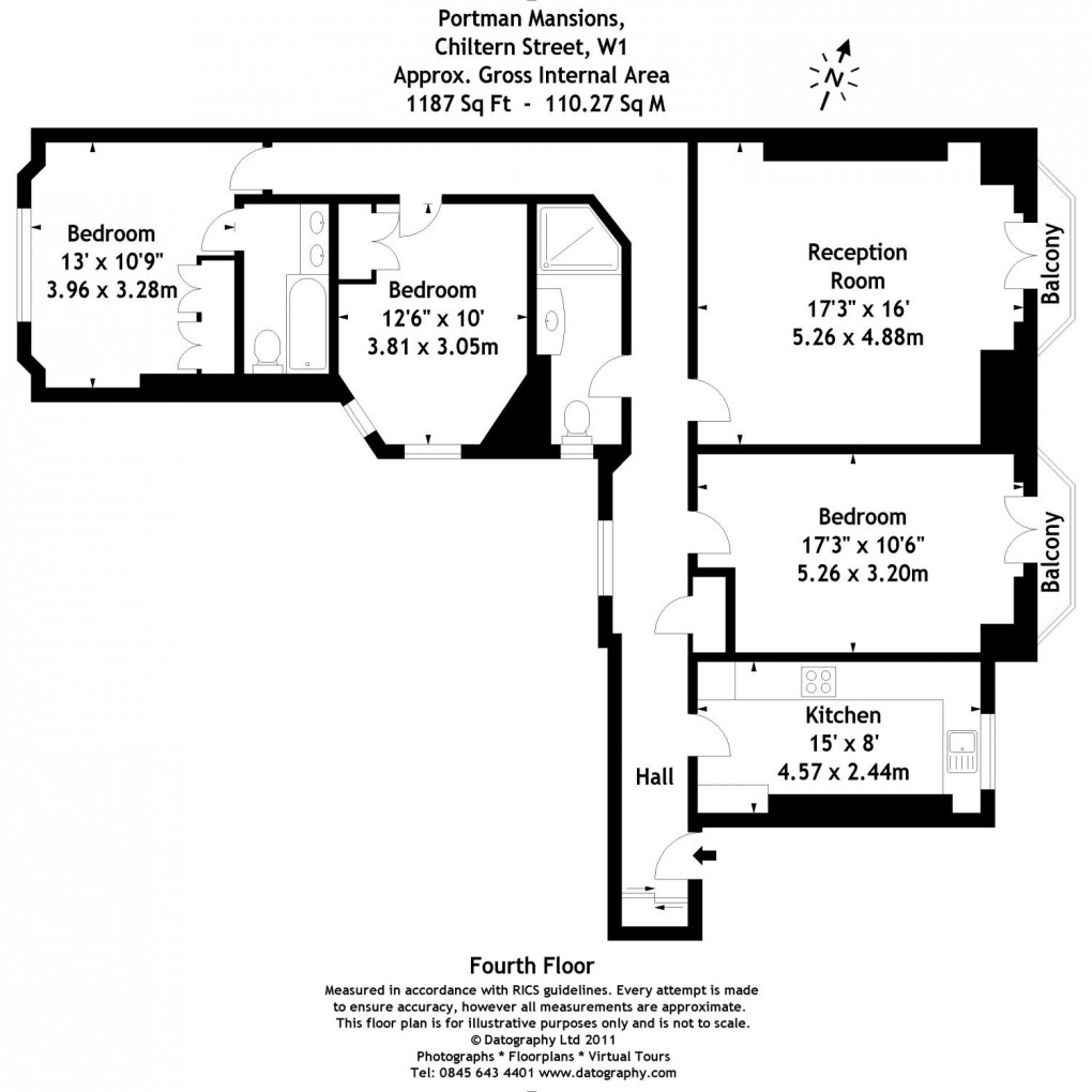 Floorplan for Chiltern Street, Marylebone, London