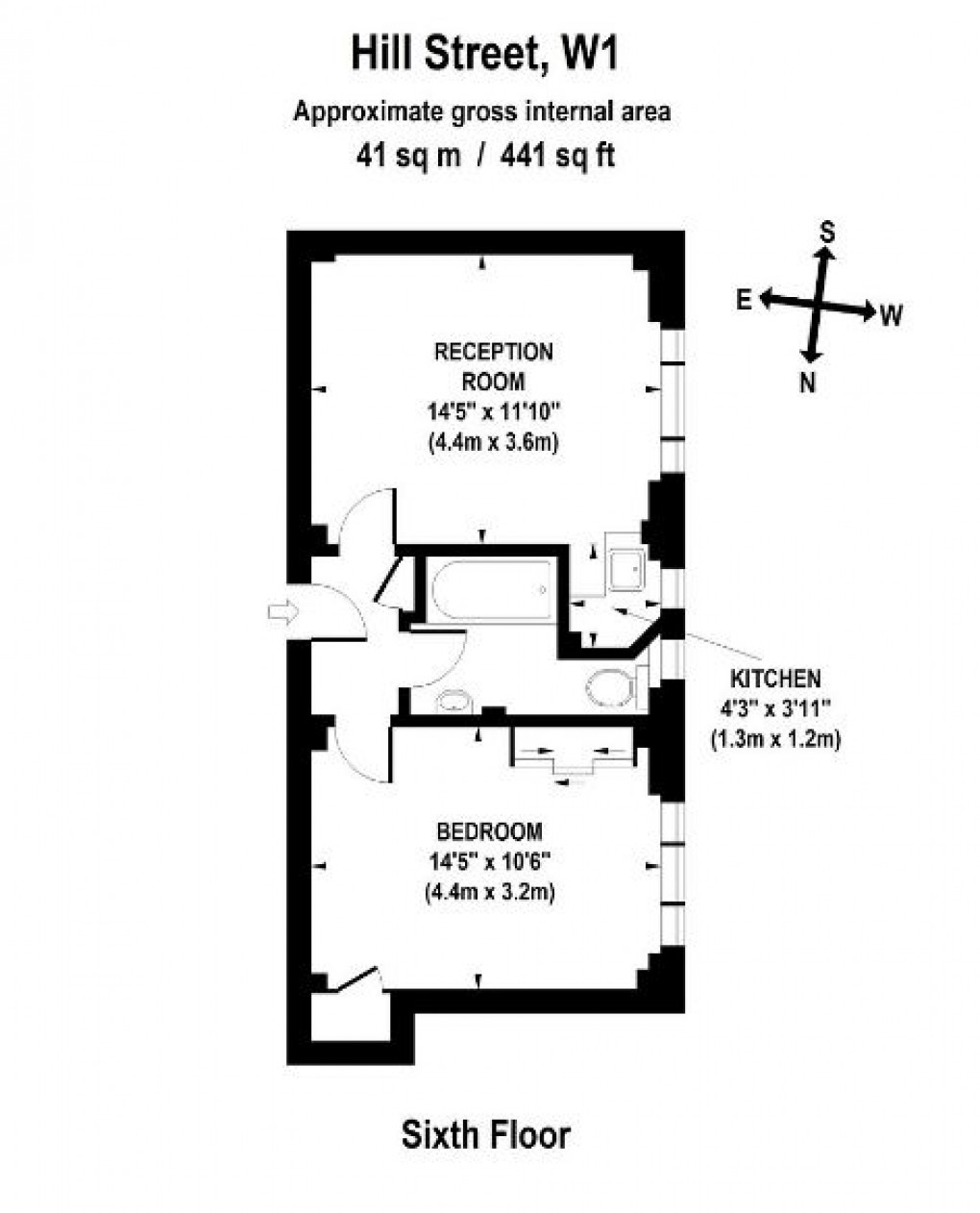 Floorplan for Hill Street, London