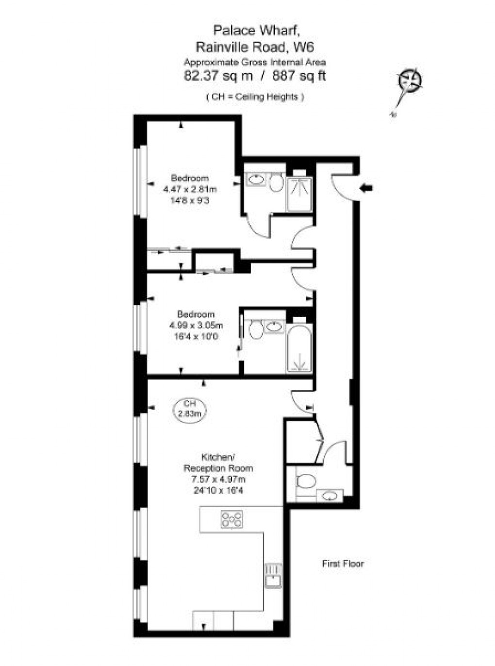 Floorplan for Rainville Road, London