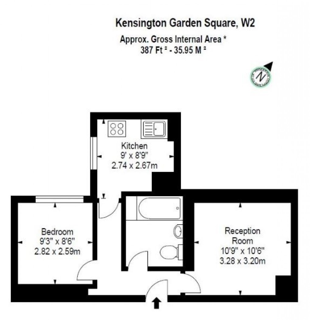 Floorplan for Kensington Gardens Square, London