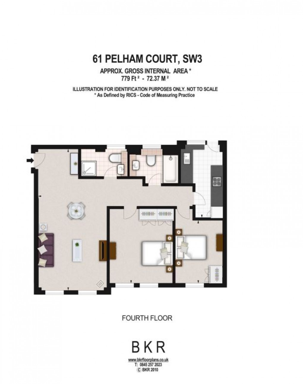 Floorplan for Fulham Road, London