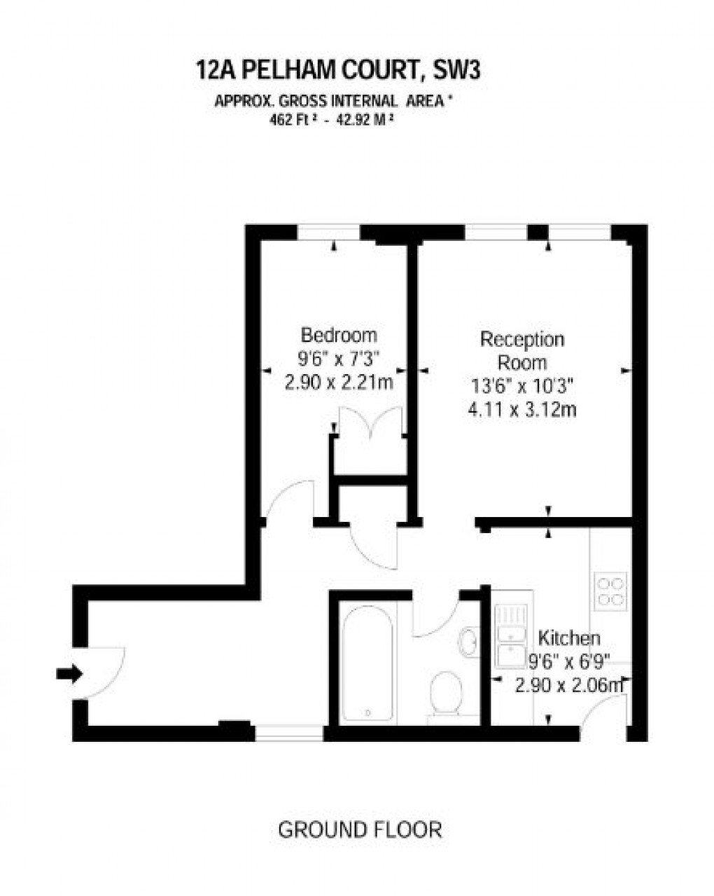Floorplan for Fulham Road, London