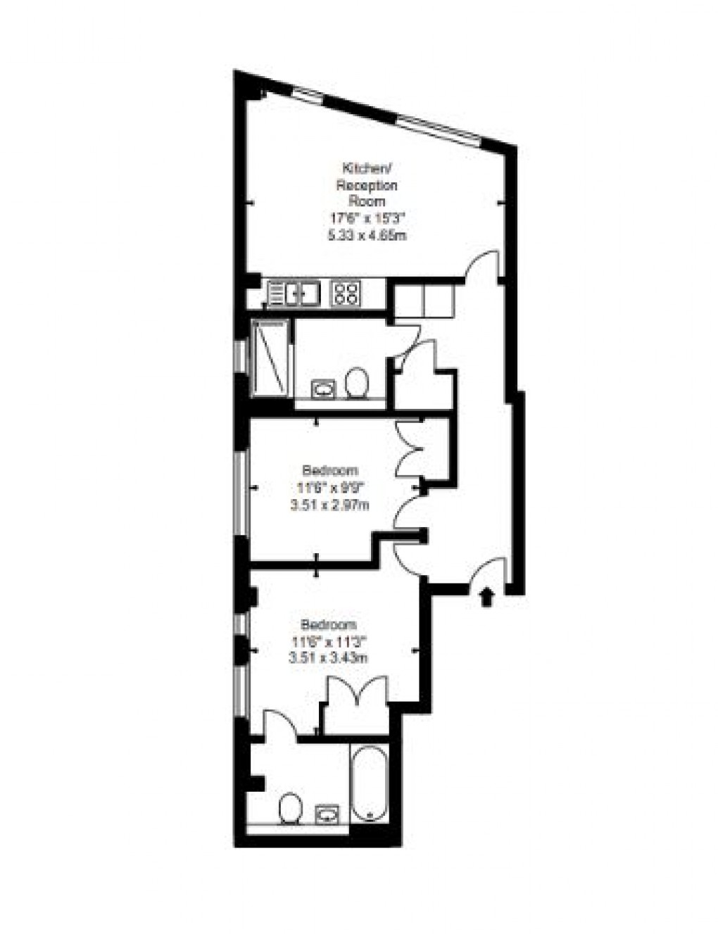 Floorplan for Merchant Square East, London