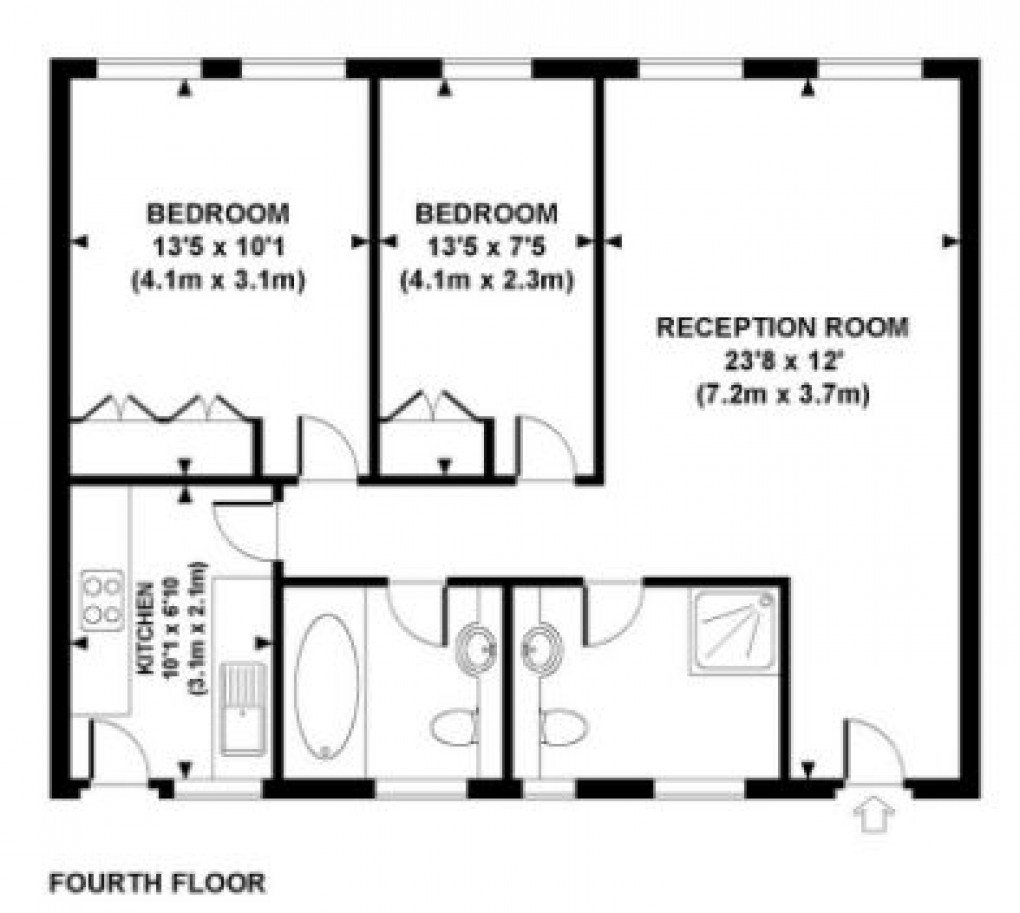 Floorplan for Fulham Road, London