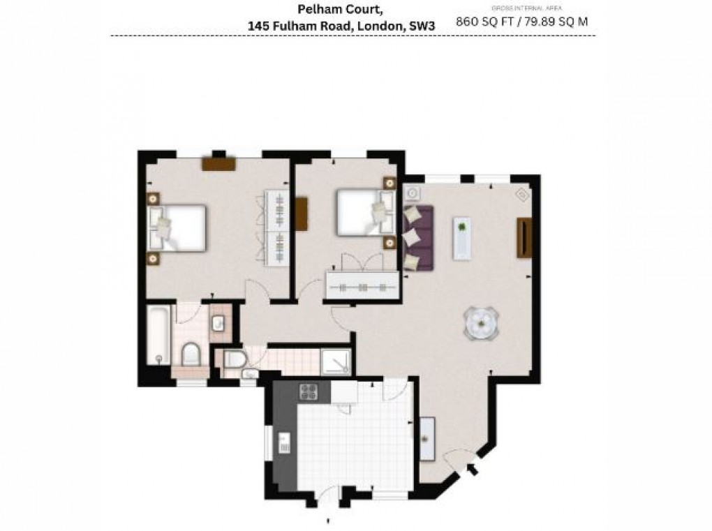 Floorplan for Fulham Road, London