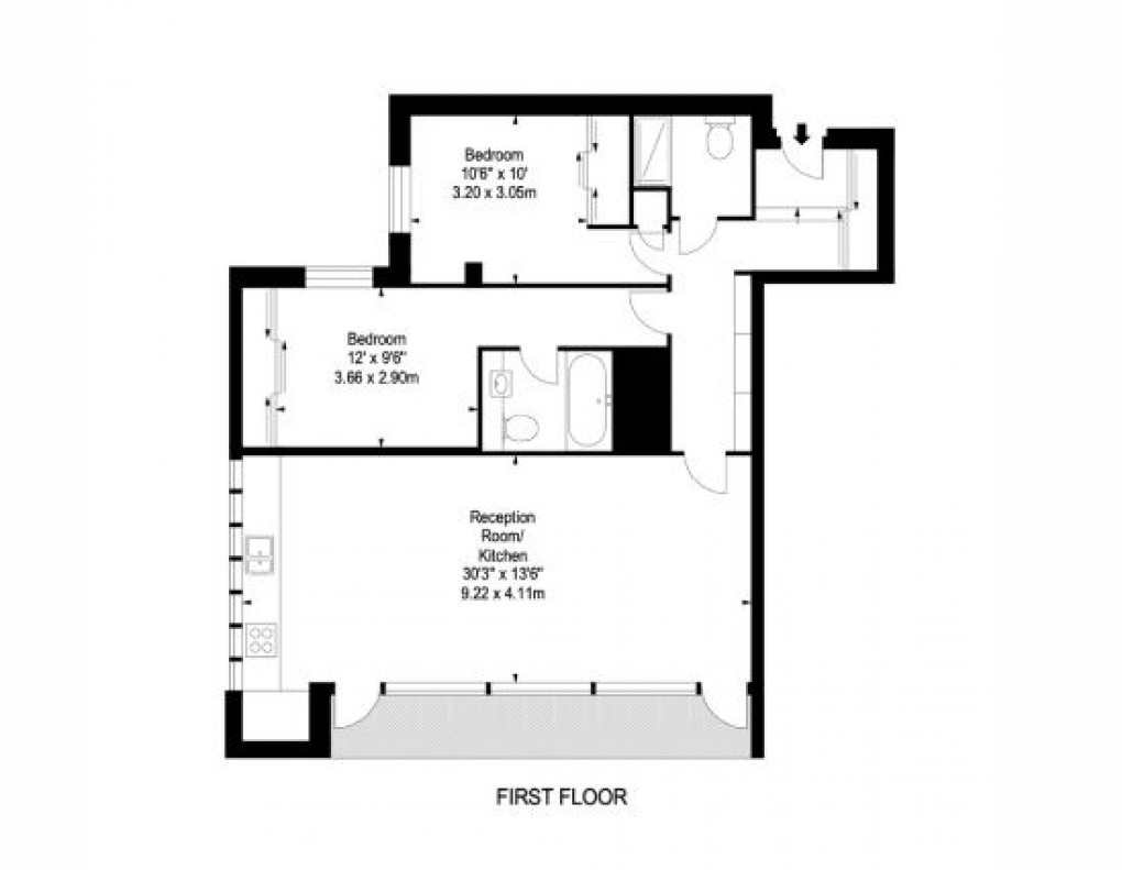 Floorplan for Fulham Road, London