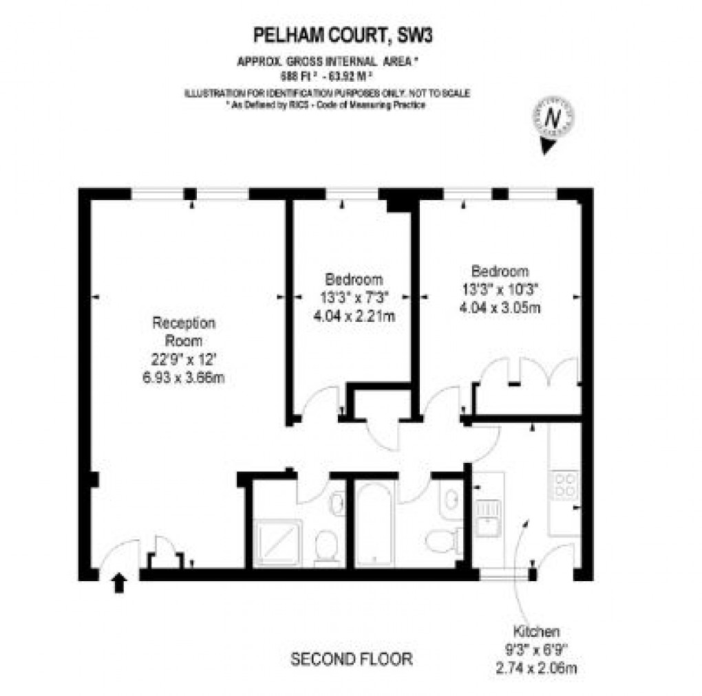 Floorplan for Fulham Road, London