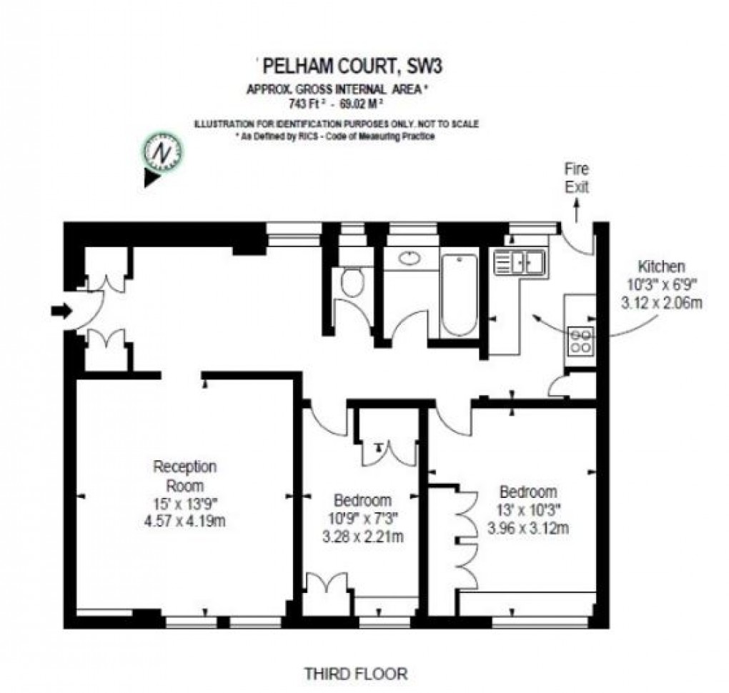 Floorplan for Fulham Road, London