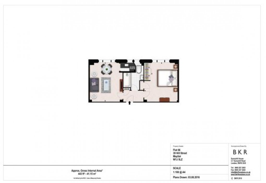 Floorplan for Hill Street, London