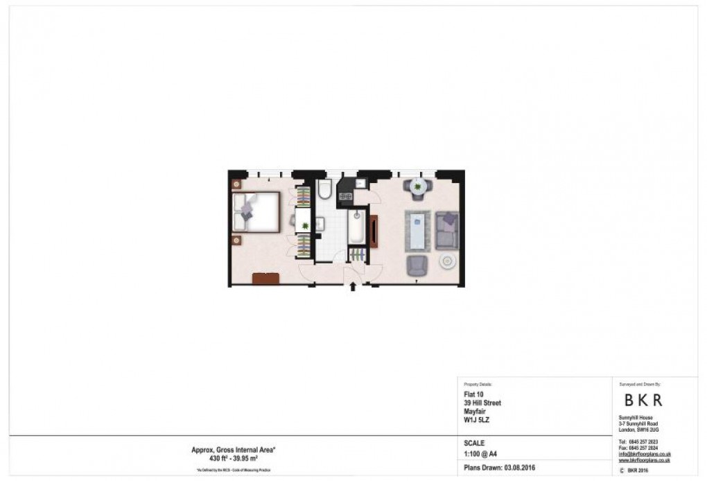 Floorplan for Hill Street, London