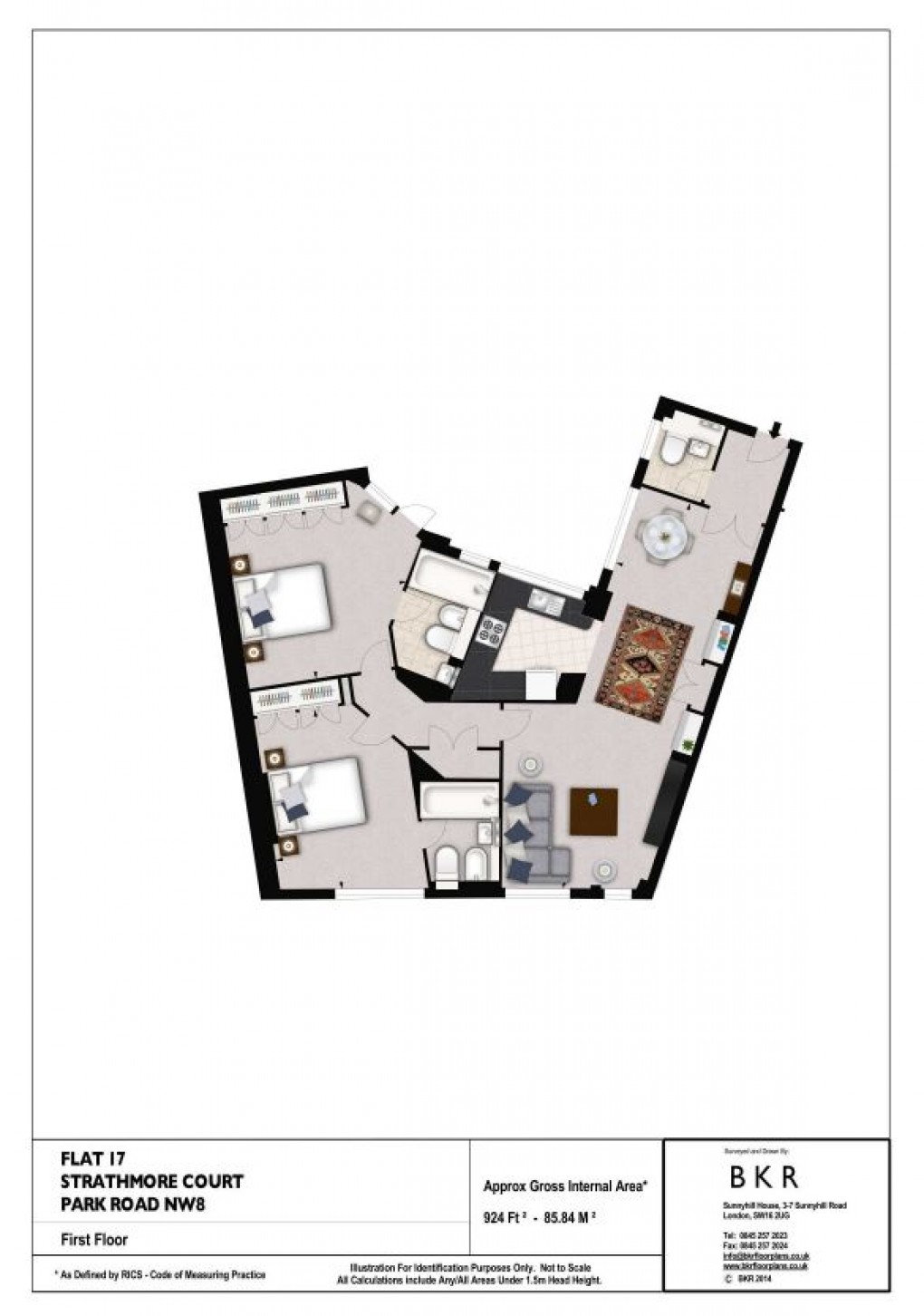 Floorplan for Park Road, London