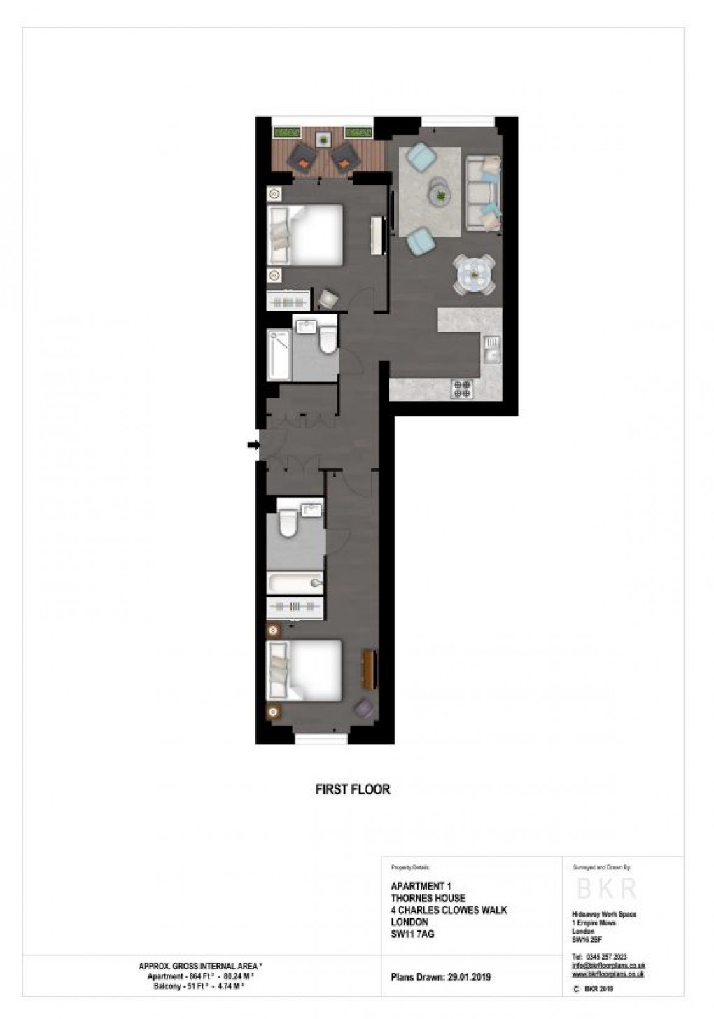 Floorplan for Battersea, London
