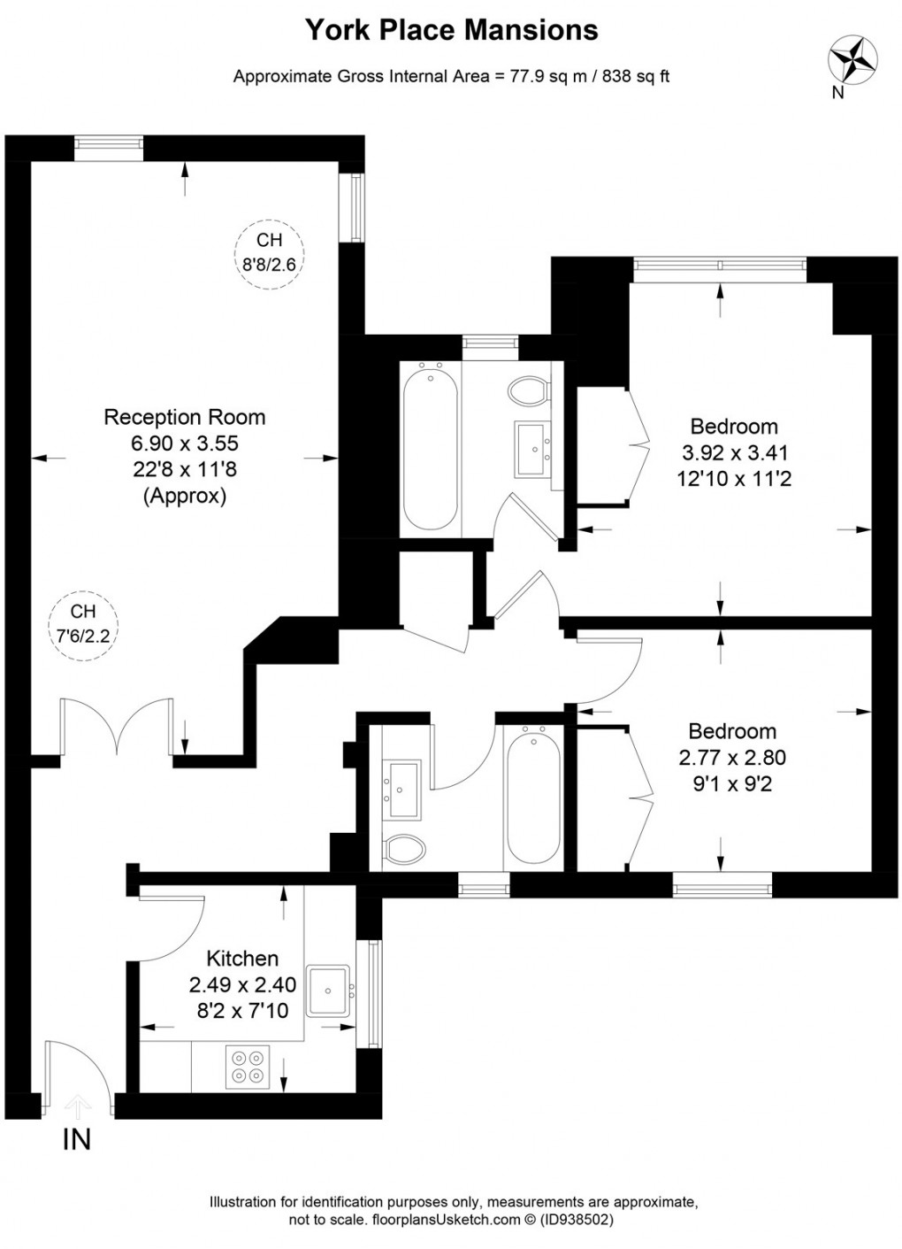 Floorplan for Baker Street, Marylebone, London