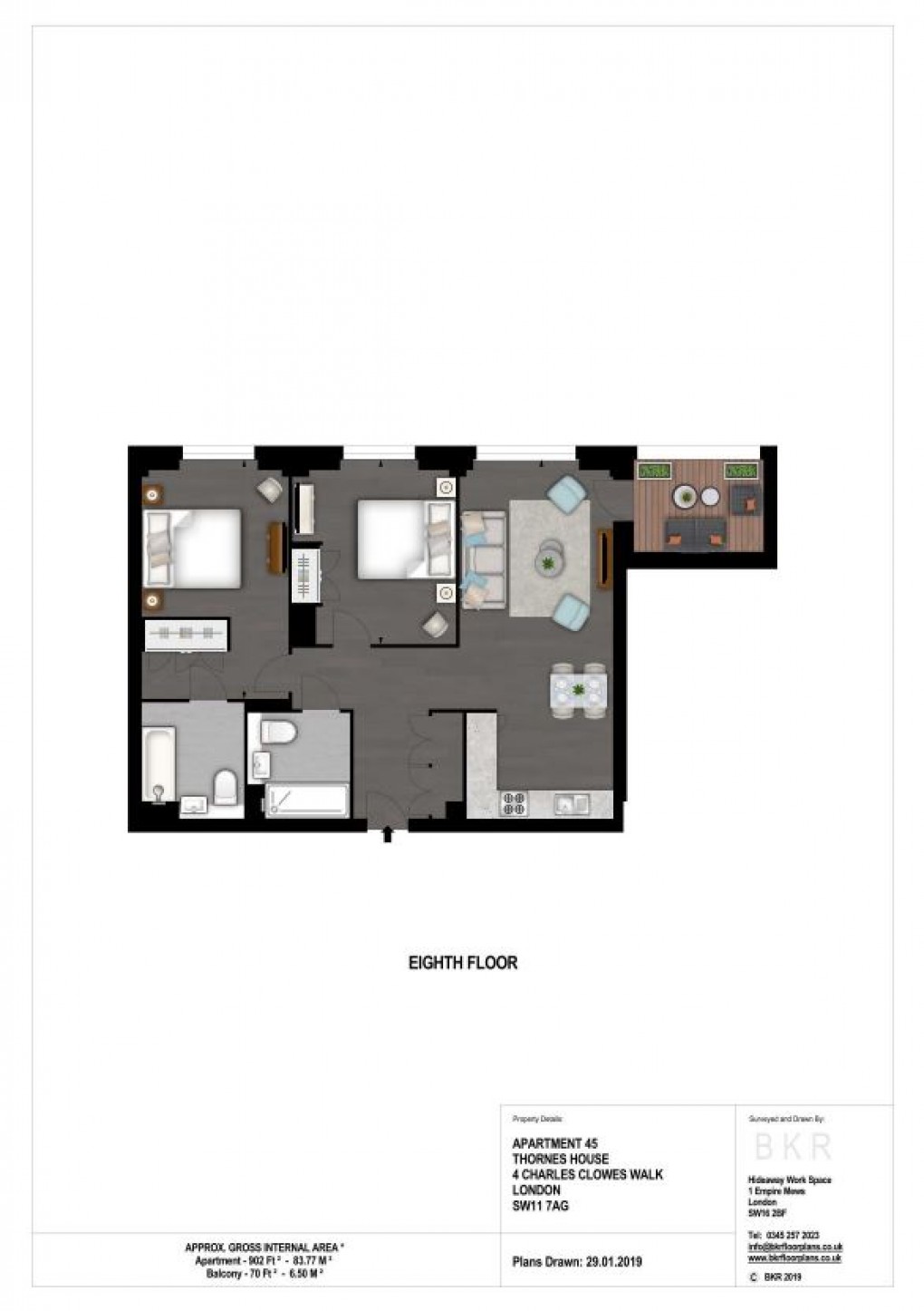 Floorplan for Charles Clowes Walk, Battersea, London