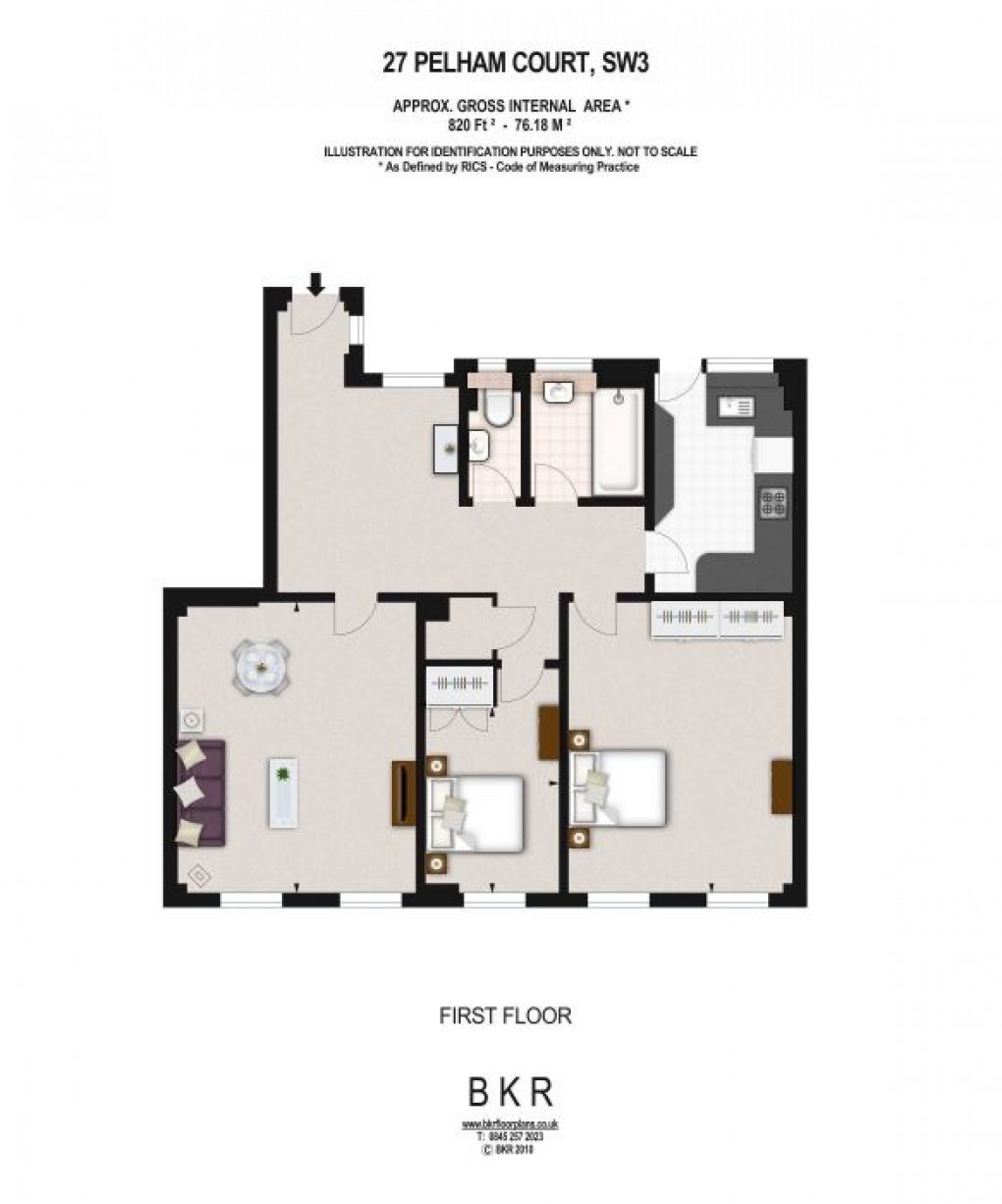 Floorplan for Fulham Road, Chelsea, London
