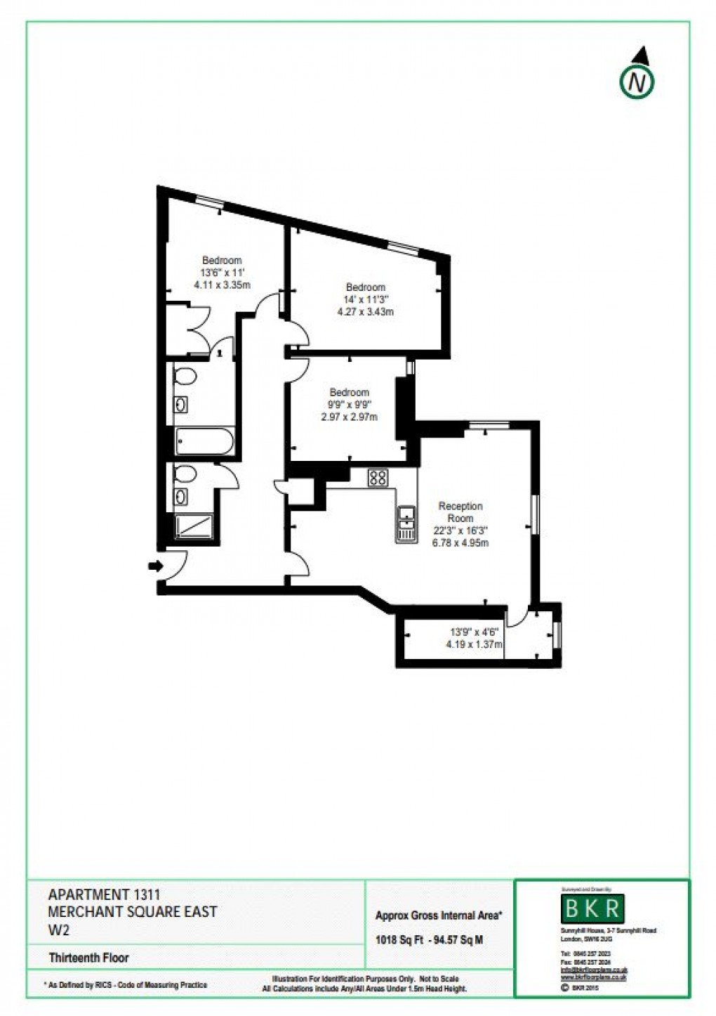 Floorplan for Paddington and Bayswater, London