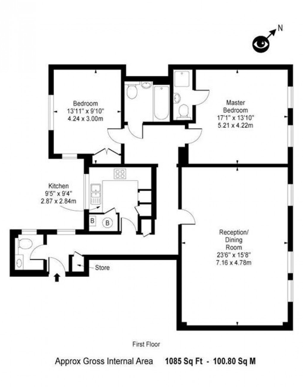 Floorplan for Clarges Street, London