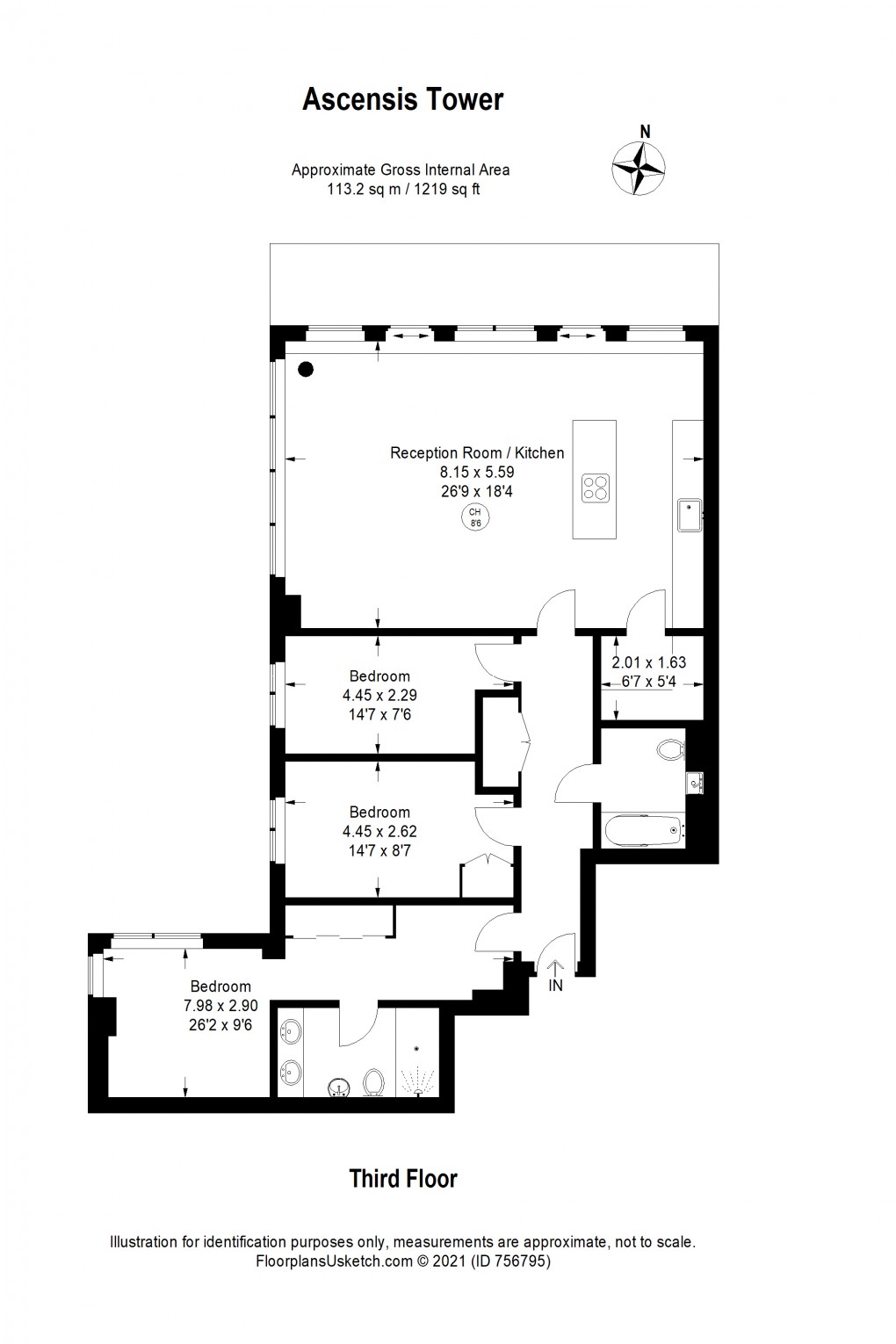 Floorplan for Juniper Drive, Battersea Reach, London