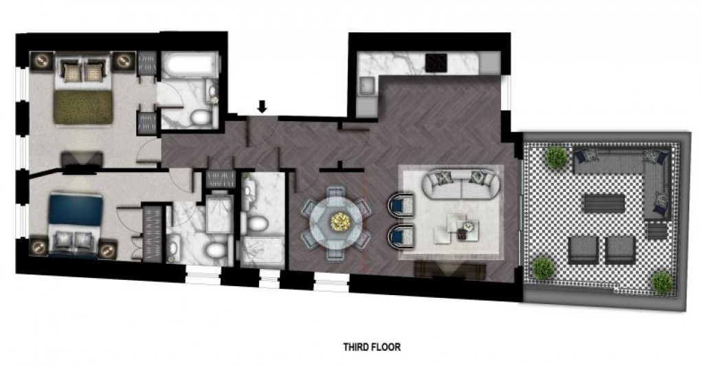 Floorplan for Kensington, London
