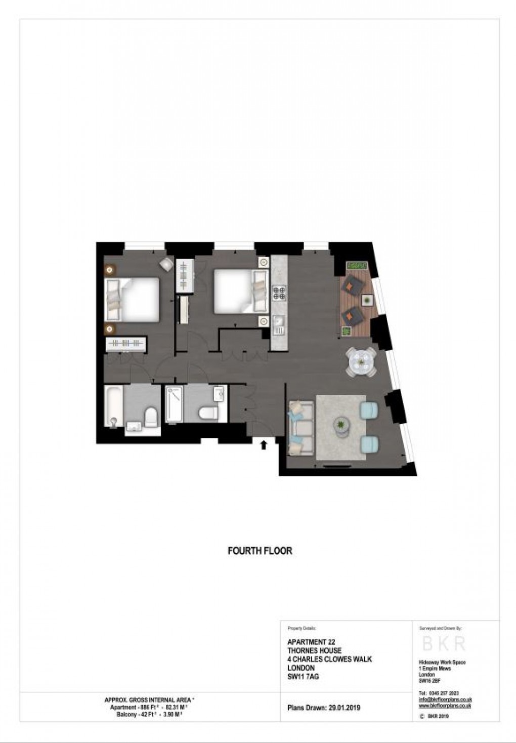 Floorplan for Battersea, London