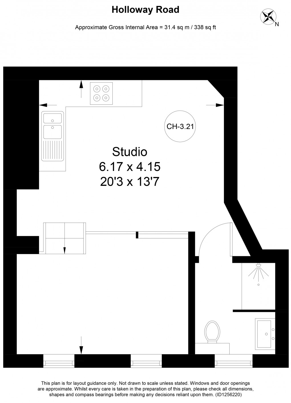 Floorplan for Islington, London