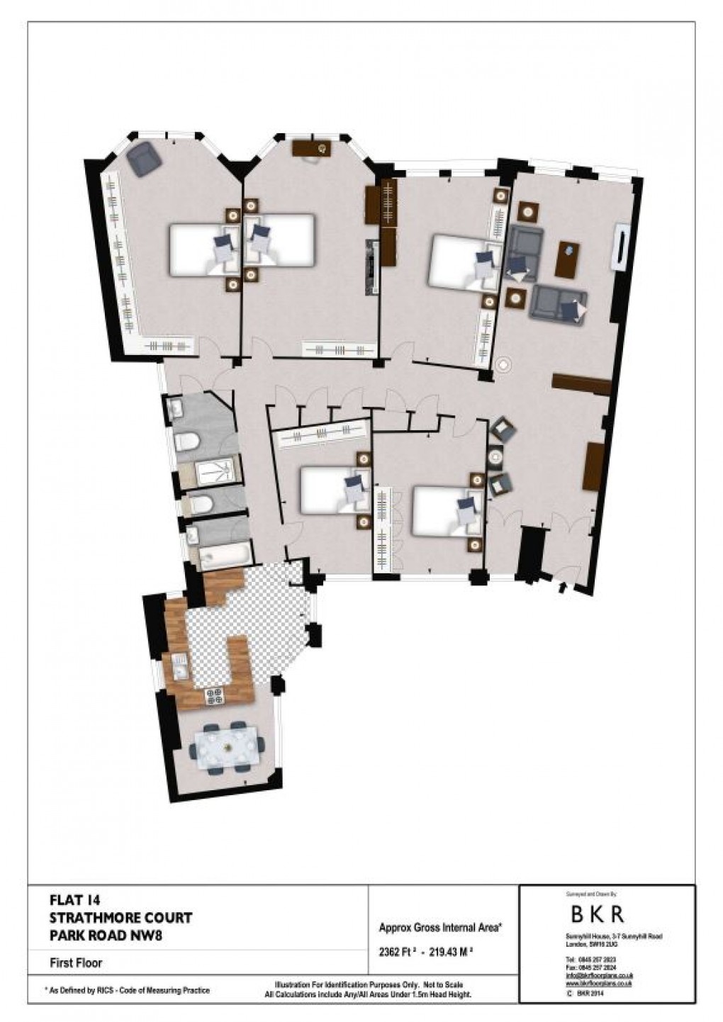 Floorplan for Park Road, London