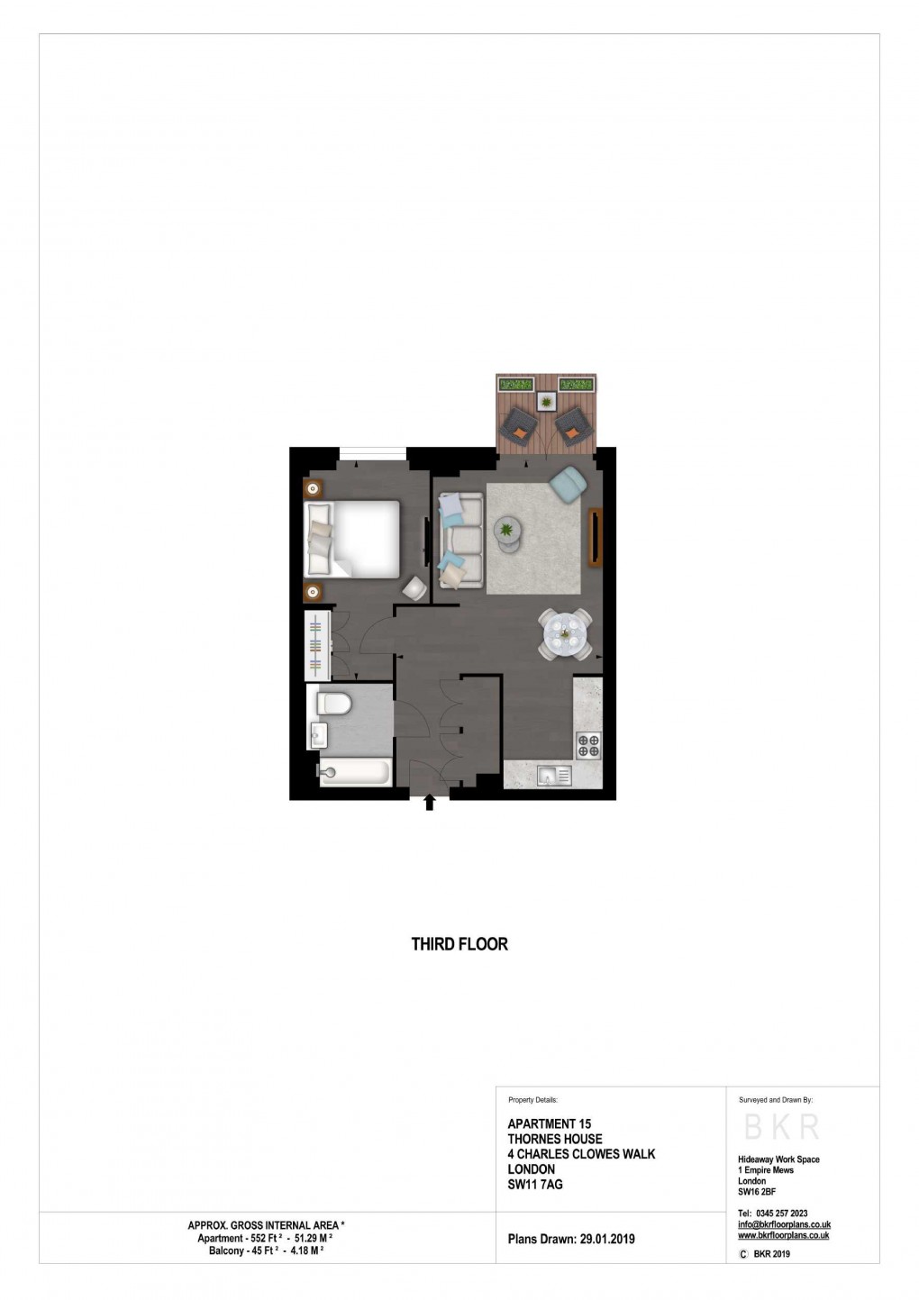 Floorplan for Battersea, London