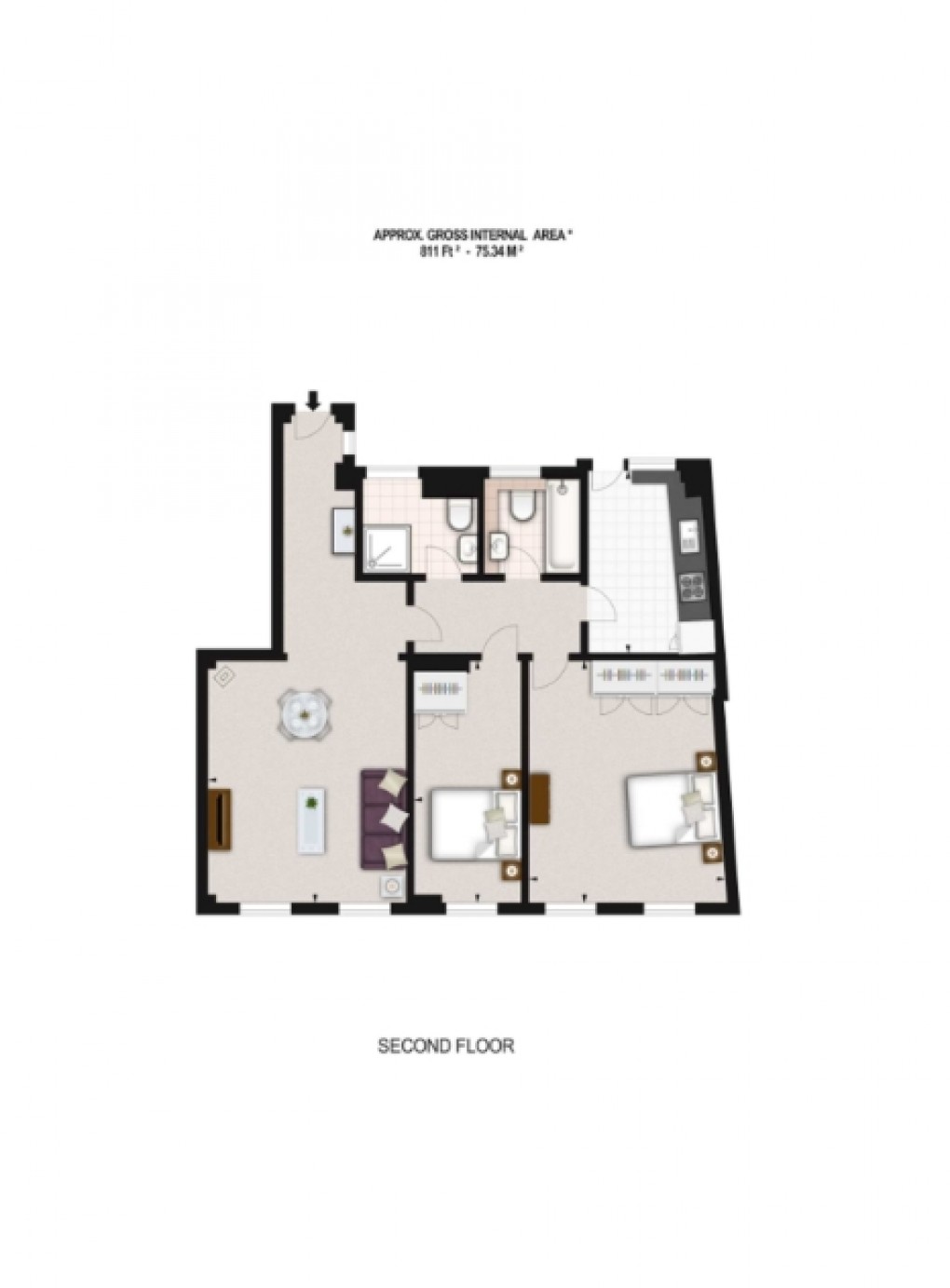 Floorplan for Fulham Road, London
