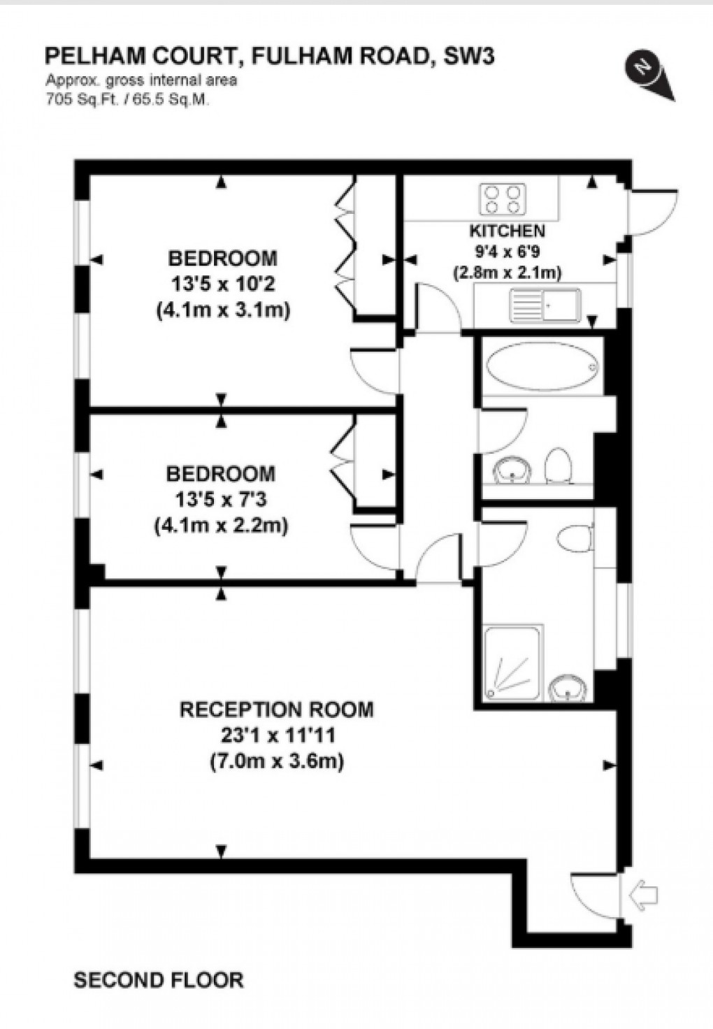 Floorplan for Fulham Road, London