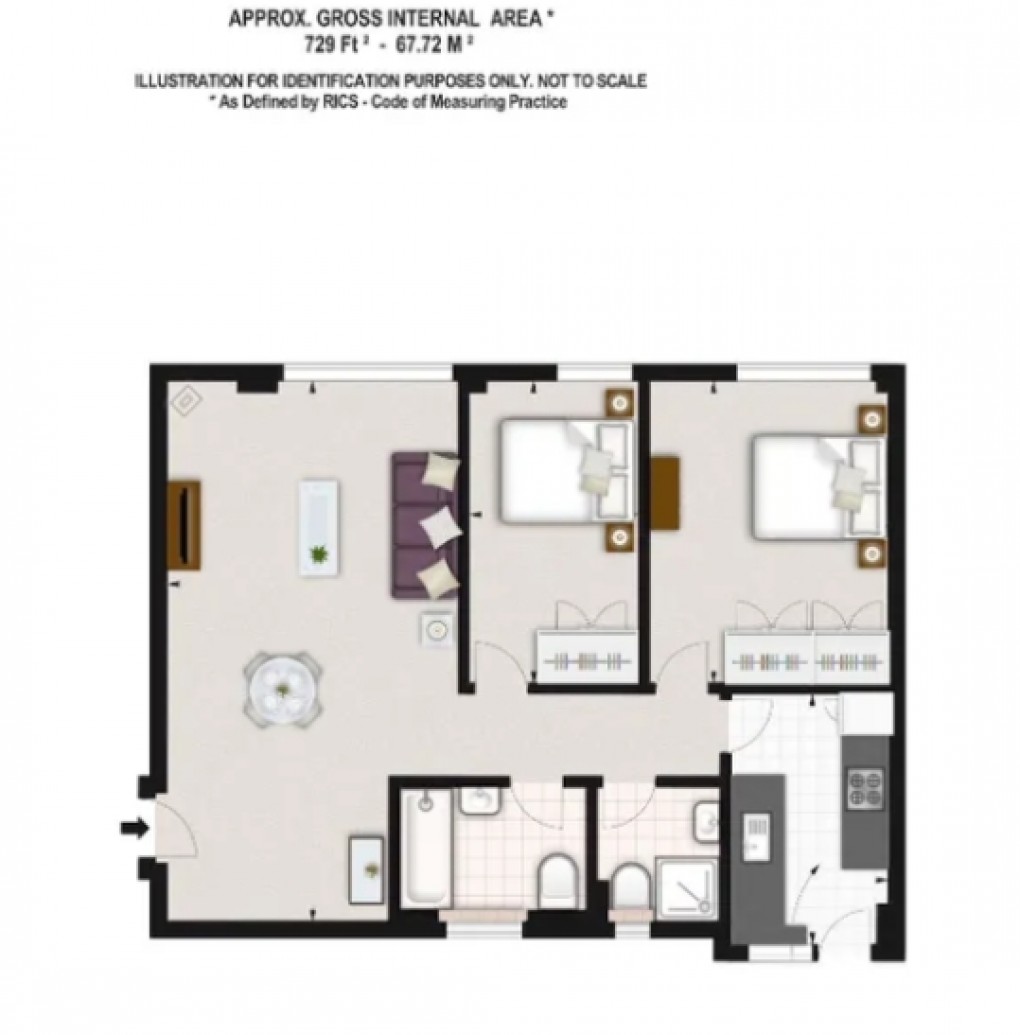 Floorplan for Fulham Road, London