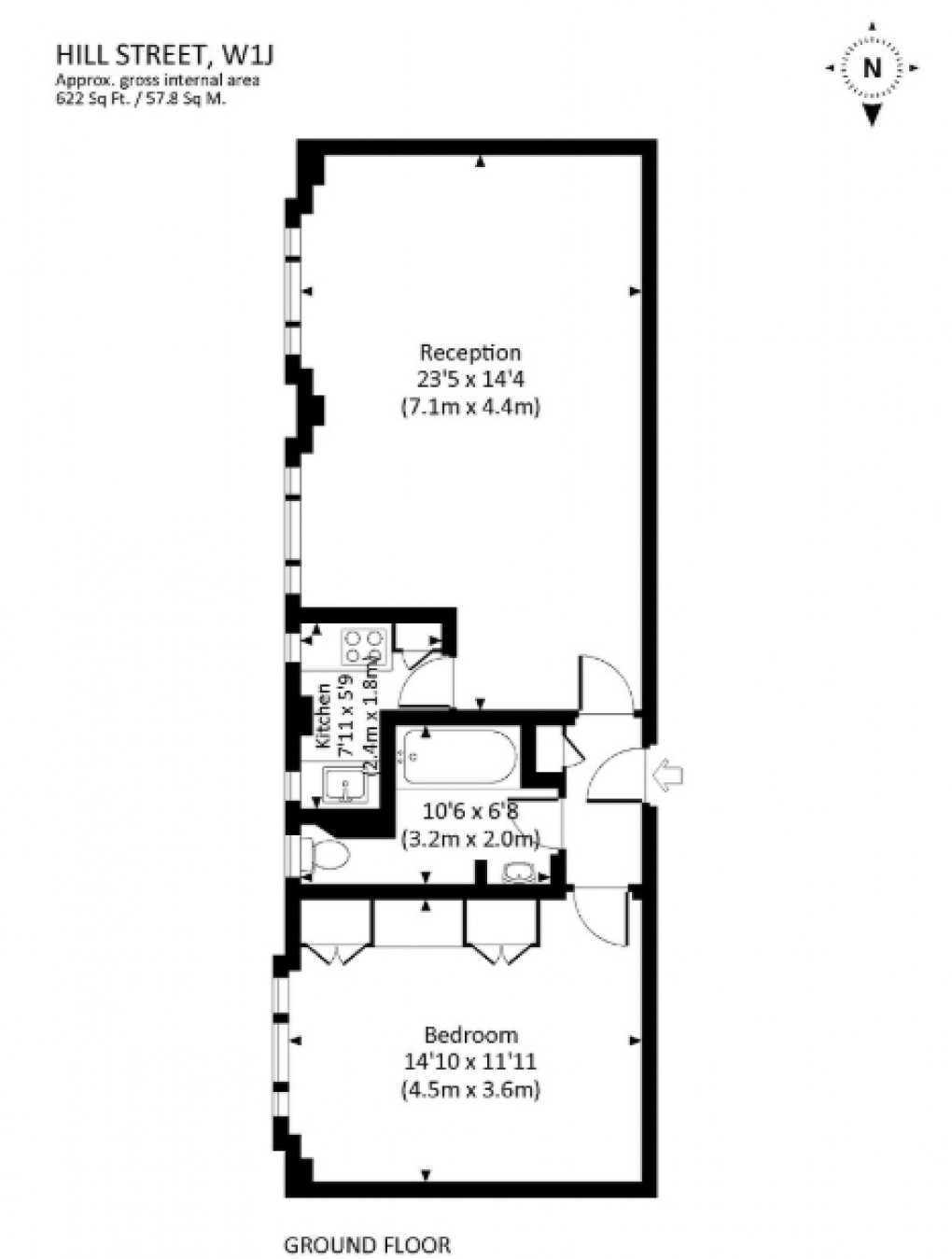 Floorplan for Hill Street, London