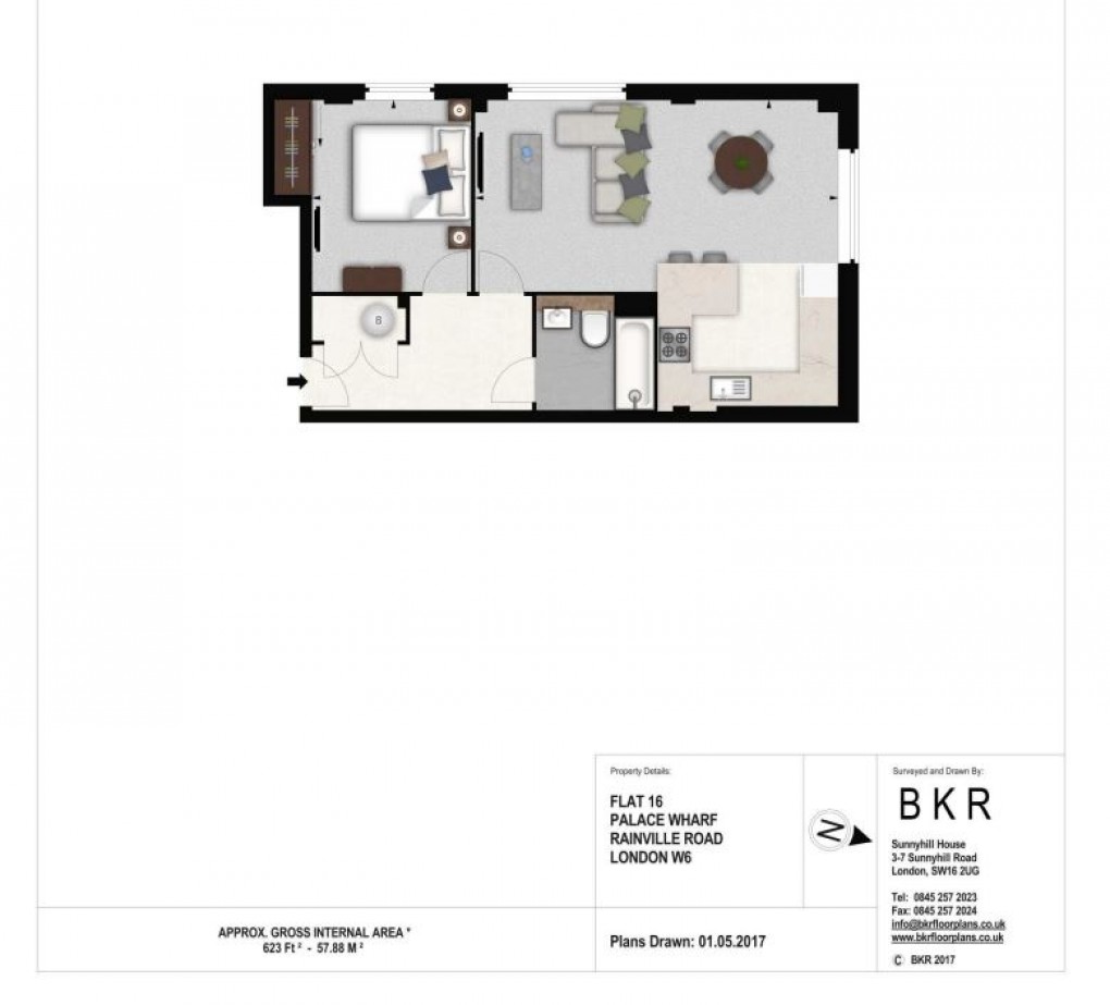 Floorplan for Rainville Road, Hammersmith, London