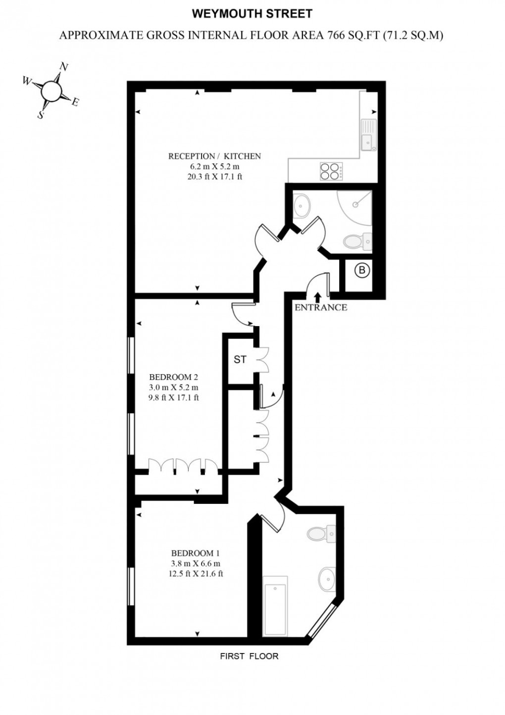 Floorplan for Marylebone, London