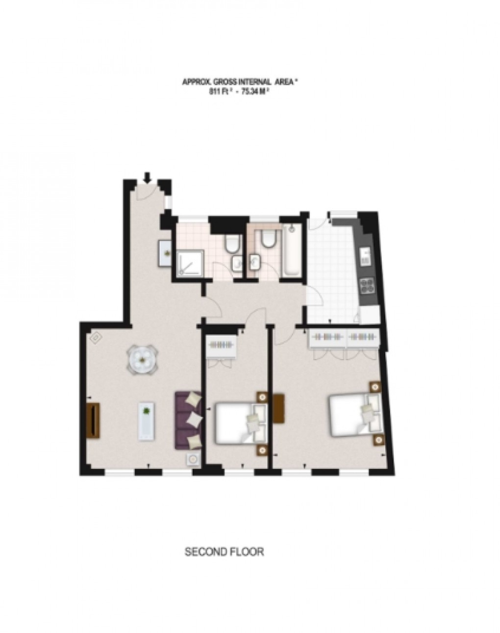 Floorplan for Fulham Road, London