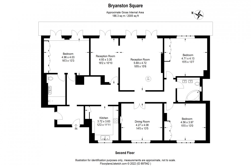 Floorplan for Bryanston Square, London