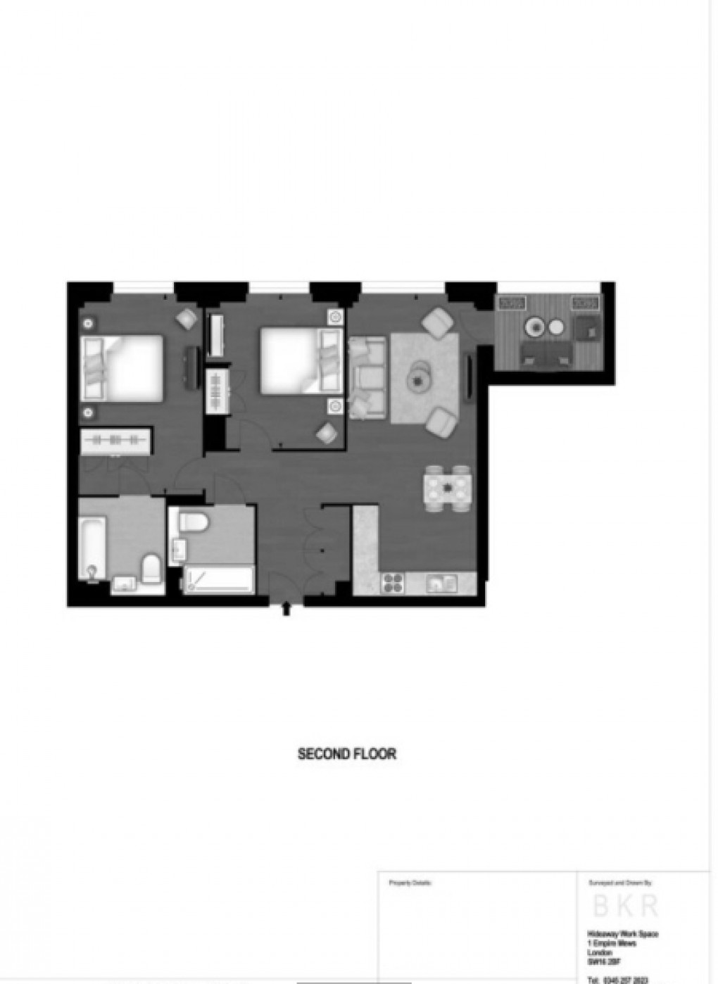 Floorplan for Charles Clowes Walk, London