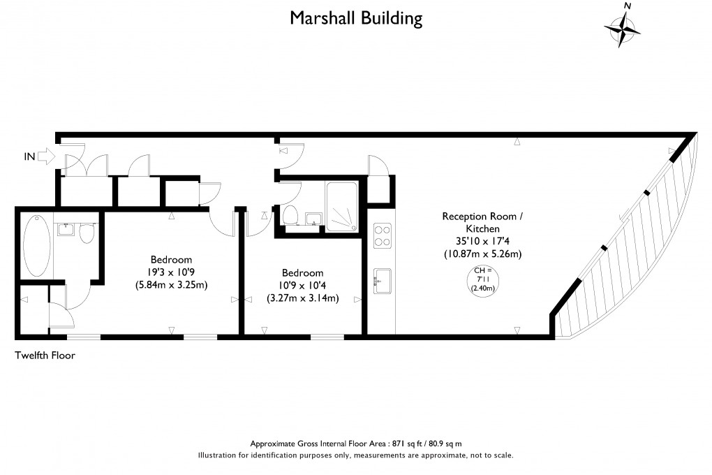 Floorplan for Hermitage Street, Paddington, London