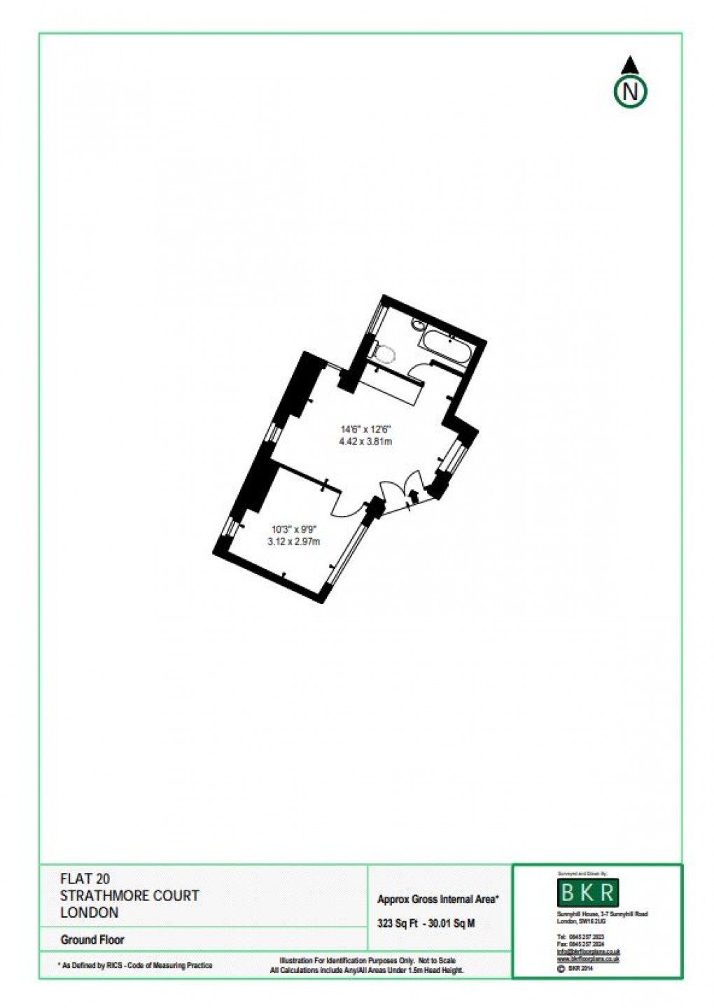 Floorplan for Park Road, London