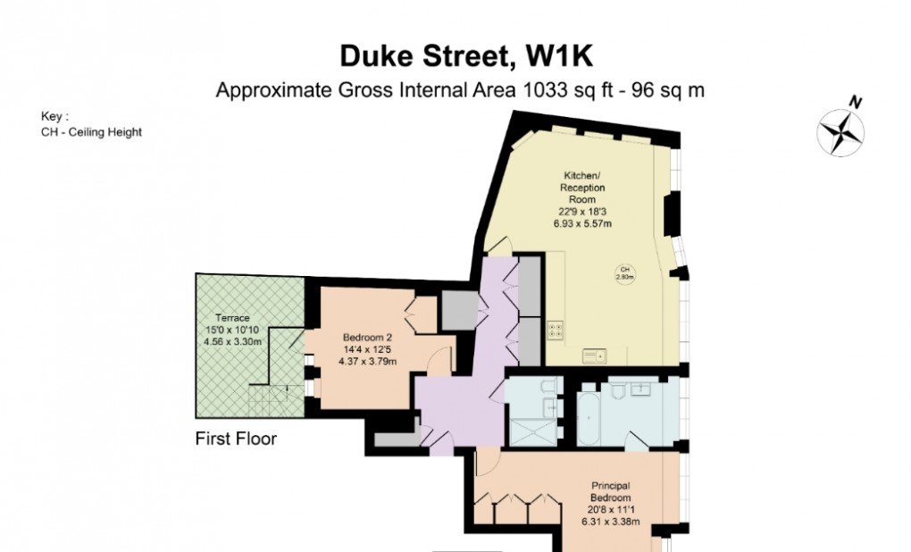 Floorplan for Duke Street, Mayfair, London