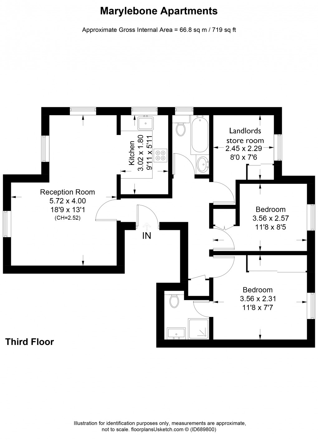 Floorplan for Durweston Street, London